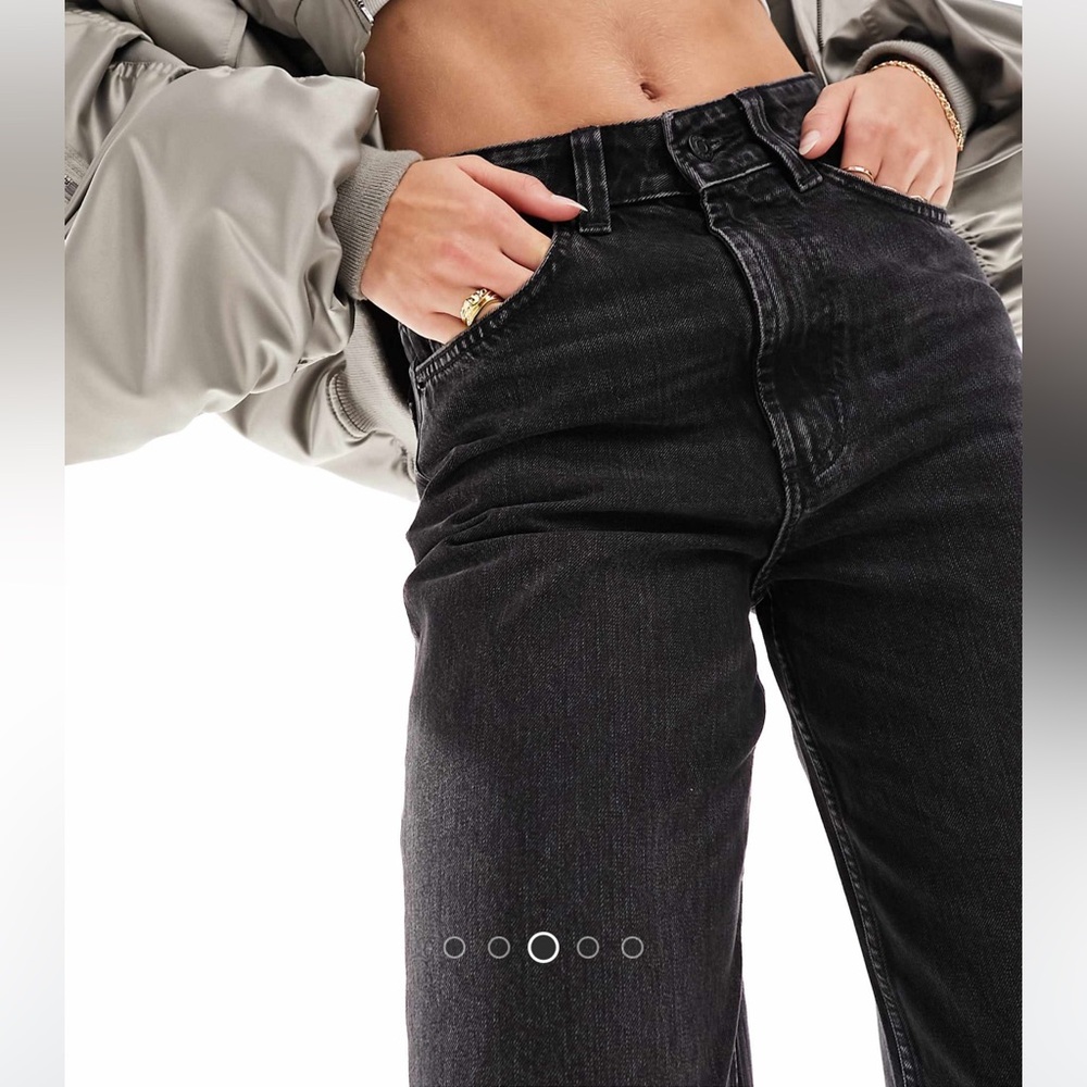ASOS DESIGN Tall Wide Leg Jeans / Black - EUC!🌹 - Picture 4 of 8